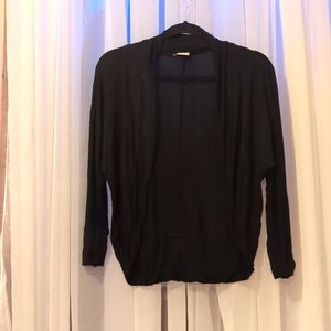 Black batwing scoop cardigan